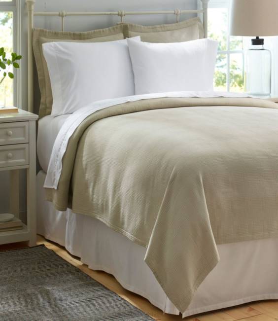 LLBean Vintage Matelasse Coverlet Unisex J46J6793 Bedding White