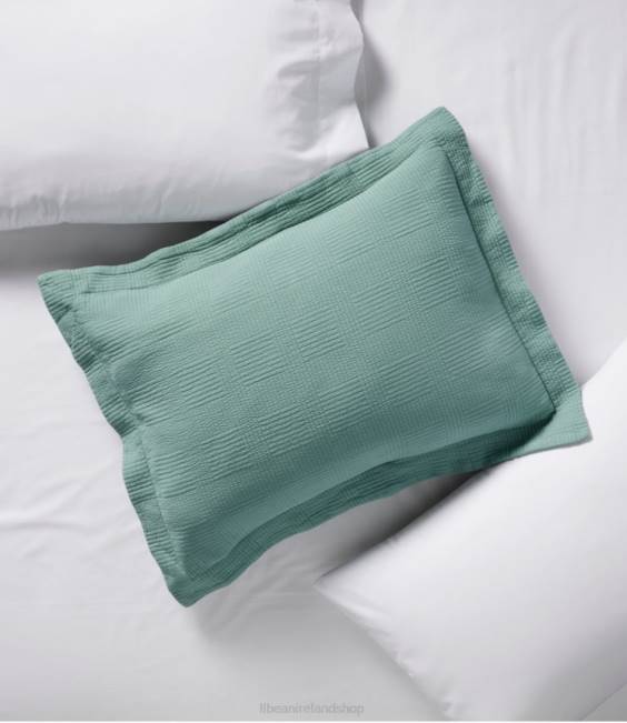 LLBean Vintage Matelasse Sham Unisex J46J4390 Bedding Soft Teal