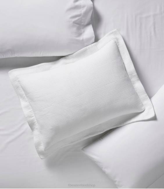 LLBean Vintage Matelasse Sham Unisex J46J6820 Bedding White