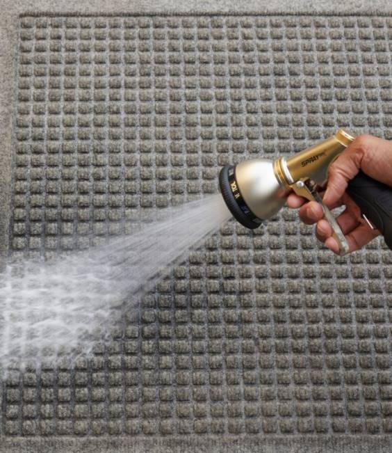 LLBean Washable Waterhog Doormat Honeycomb Unisex J46J4350 Home Goods Charcoal