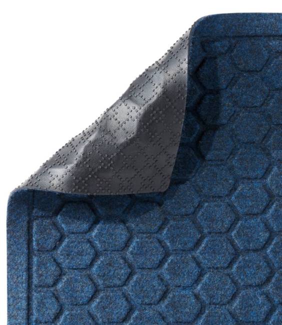 LLBean Washable Waterhog Doormat Honeycomb Unisex J46J5522 Home Goods Dark Blue