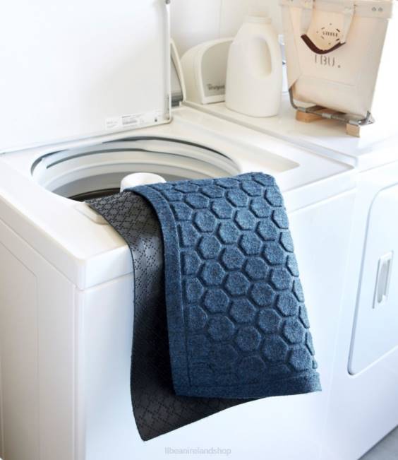 LLBean Washable Waterhog Runner Honeycomb Unisex J46J6842 Home Goods Gray