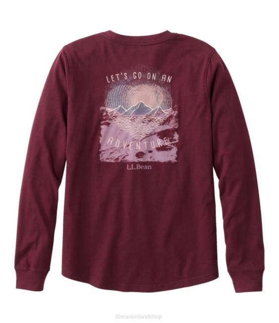 LLBean Washed Cotton Pocket Tee Women J46J5922 Clothing Deep Olive Heather Loon