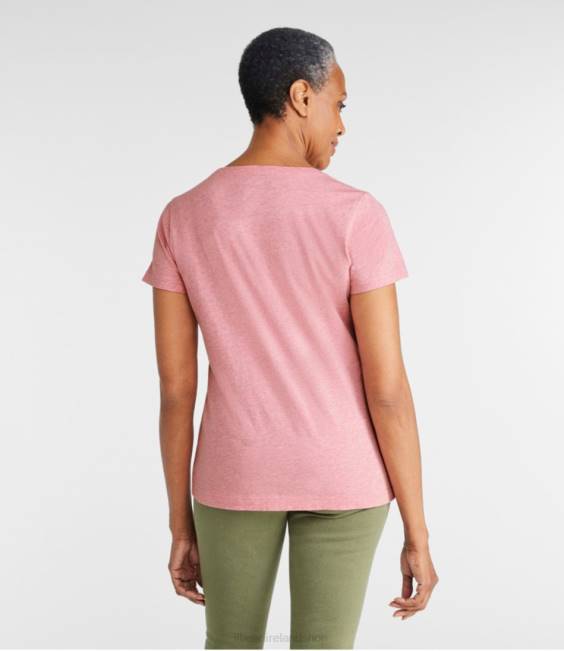 LLBean Washed Cotton Tee Women J46J4796 Clothing Rose Wash Heather