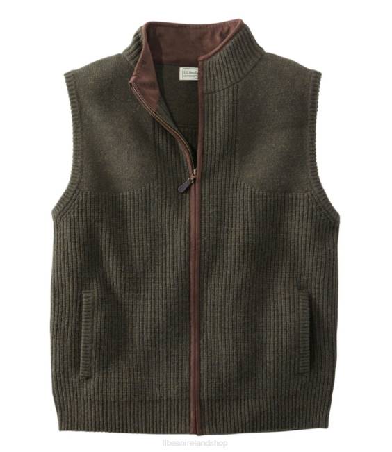 LLBean Waterfowl Sweater Vest Men J46J1392 Outdoor Equipment Forest Shadow Heather