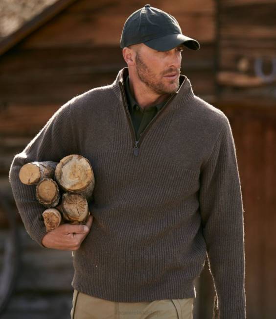 LLBean Waterfowl Sweater with WINDSTOPPER by GORE-TEX LABS Men J46J563 Clothing Forest Shadow Heather