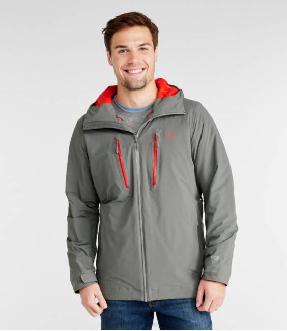 LLBean Waterproof PrimaLoft Packaway Jacket Men J46J6069 Outerwear Gunmetal Gray
