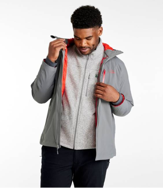 LLBean Waterproof PrimaLoft Packaway Jacket Men J46J6069 Outerwear Gunmetal Gray