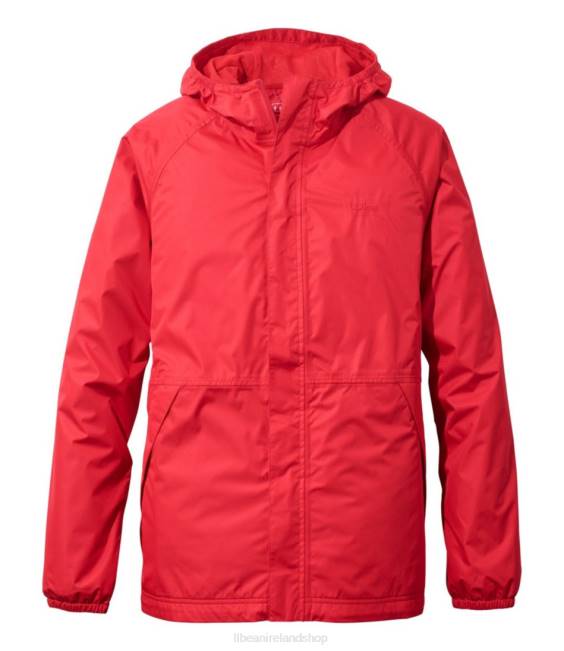 LLBean Waterproof Windbreaker Jacket Men J46J293 Outerwear Dark Red