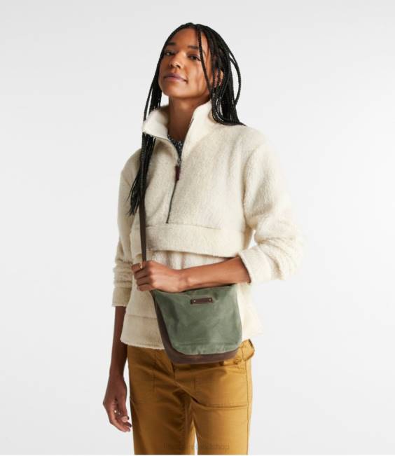 LLBean Waxed Canvas Crossbody Unisex J46J6226 Accessories Thyme