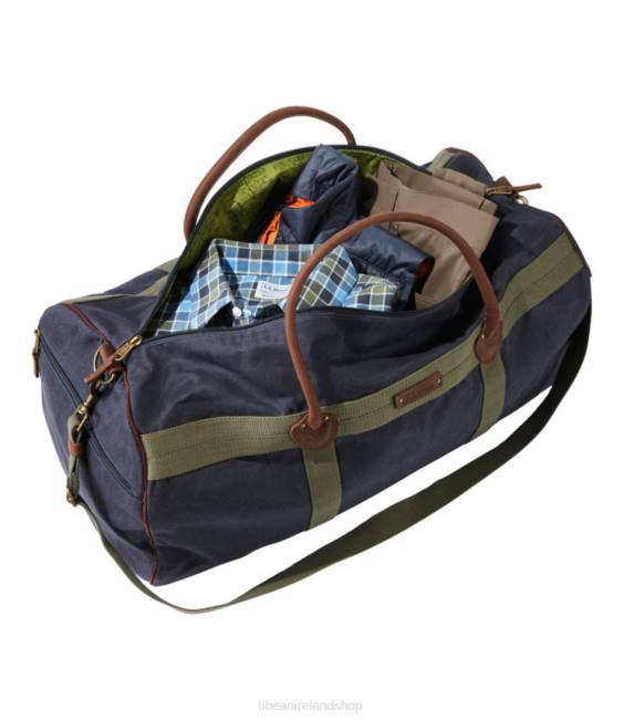 LLBean Waxed Canvas Duffle Unisex J46J2444 Accessories Classic Navy