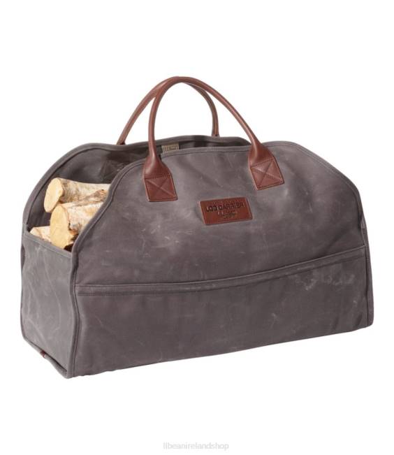 LLBean Waxed-Canvas Log Carrier Unisex J46J2629 Home Decor Charcoal