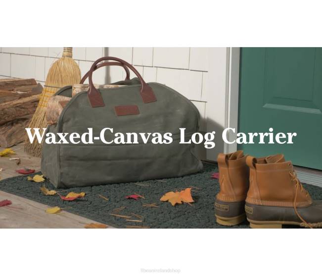LLBean Waxed-Canvas Log Carrier Unisex J46J2629 Home Decor Charcoal