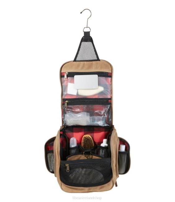 LLBean Waxed-Canvas Personal Organizer Toiletry Bag Unisex J46J5468 Accessories Khaki