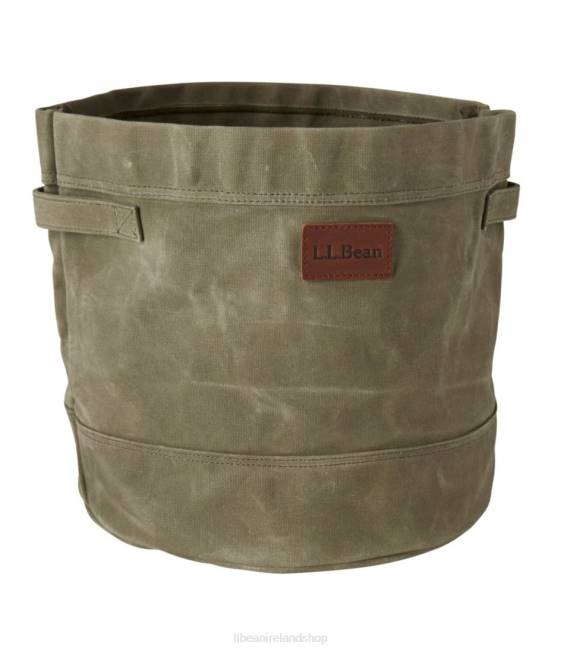 LLBean Waxed-Canvas Storage Tote Unisex J46J4480 Home Decor Dusty Olive