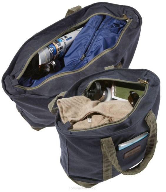 LLBean Waxed-Canvas Tote Bag Unisex J46J2346 Accessories Navy/Olive