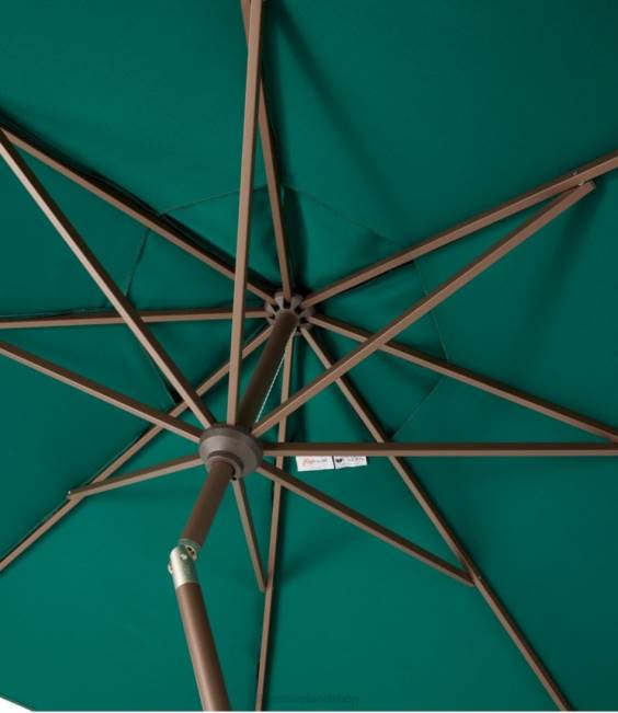 LLBean Weather-Resistant 9\ Market Umbrella Push Button Unisex J46J2671 Backyard  Patio Classic Navy