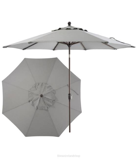 LLBean Weather-Resistant 9 Market Umbrella Push Button Unisex J46J4462 Backyard  Patio Boulder