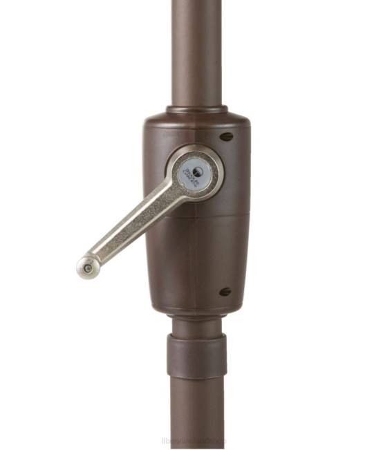 LLBean Weather-Resistant 9\ Market Umbrella Push Button Unisex J46J4462 Backyard  Patio Boulder