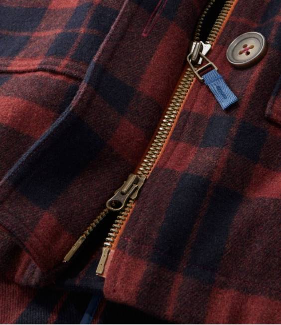 LLBean West End Wool Coat Women J46J3691 Outerwear Deep Olive Buffalo Plaid