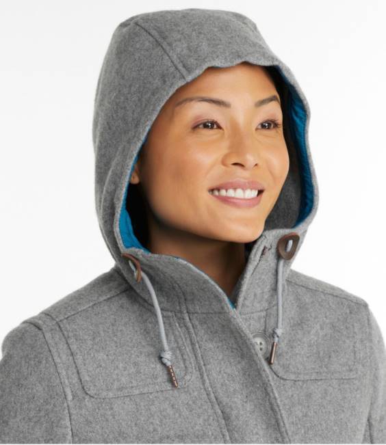 LLBean West End Wool Coat Women J46J3693 Outerwear Graystone