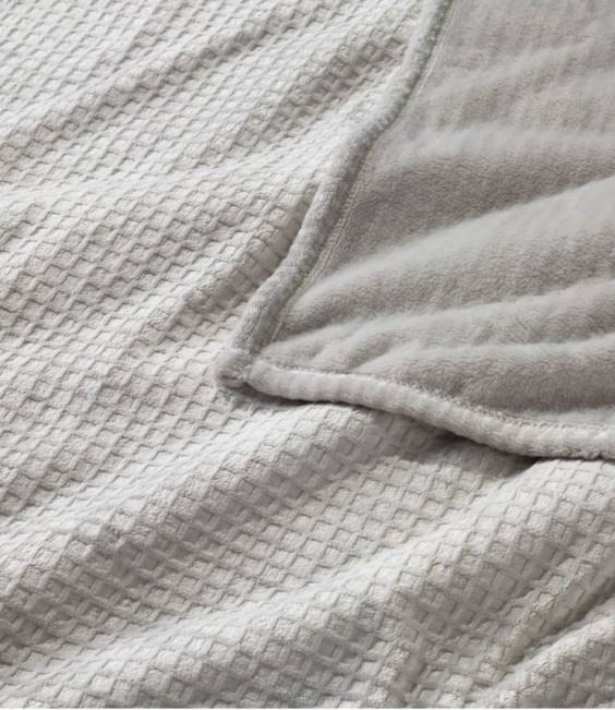 LLBean Wicked Cozy Waffle Blanket Unisex J46J2490 Bedding Driftwood