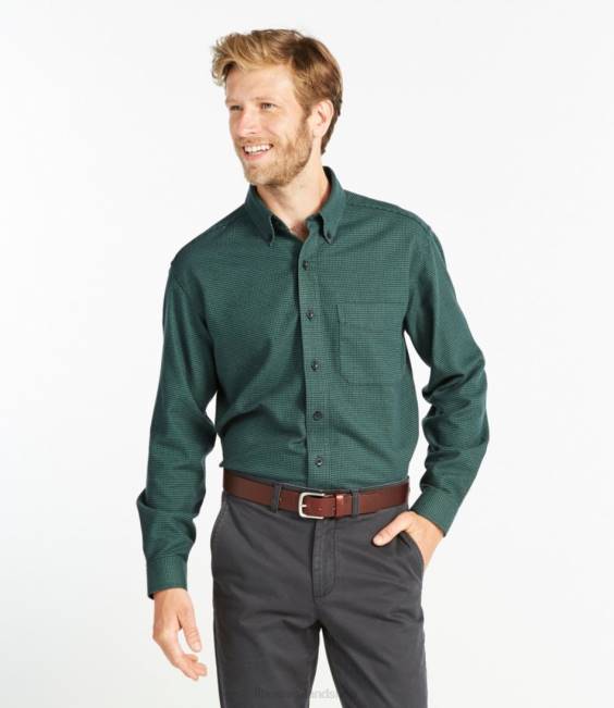 LLBean Wicked Good Flannel Shirt Men J46J389 Clothing Deep Olive Multi