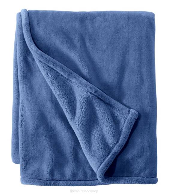 LLBean Wicked Plush Throw Unisex J46J6794 Bedding Deep Blue