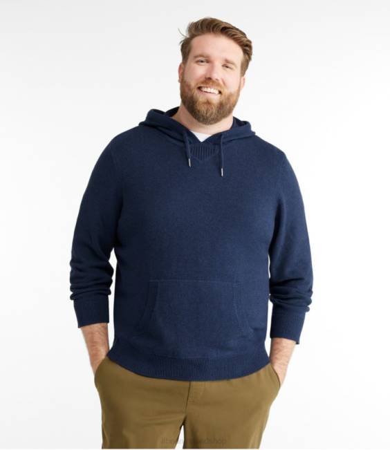 LLBean Wicked Soft Cotton/Cashmere Sweater Men J46J561 Clothing Classic Navy