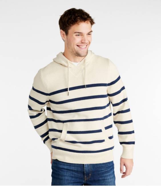 LLBean Wicked Soft Cotton/Cashmere Sweater Men J46J732 Clothing Silver Birch