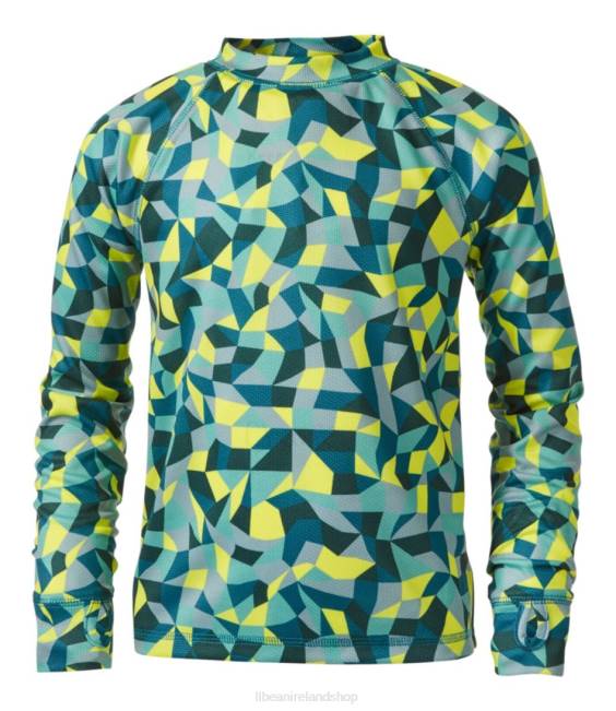 LLBean Wicked Warm Midweight Long Underwear Kids J46J3545 Clothing Citrus Green Geo