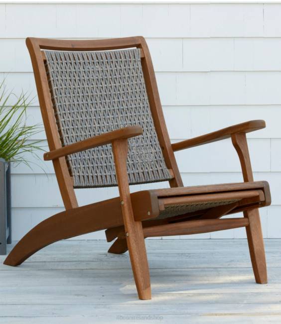 LLBean Wicker Eucalyptus Lounger Unisex J46J2791 Backyard  Patio Natural