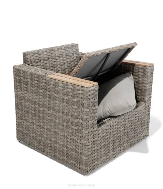 LLBean Wicker Storage Captain\s Chair Set of Two Unisex J46J2873 Backyard  Patio Sand