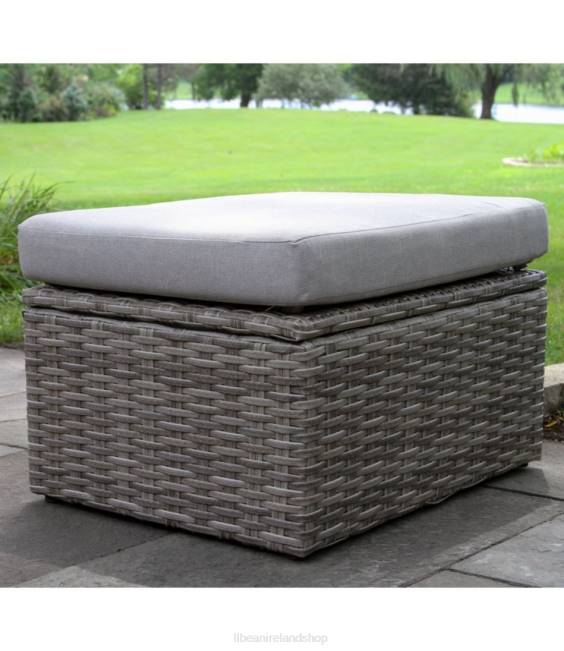 LLBean Wicker Storage Sofa and Teak Coffee Table Set Unisex J46J2871 Backyard  Patio Sand