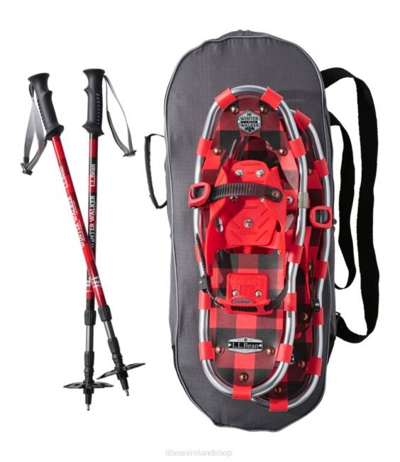 LLBean Winter Walker Snowshoe Package Unisex J46J4178 Winter Sports Red/Black Buffalo Plaid