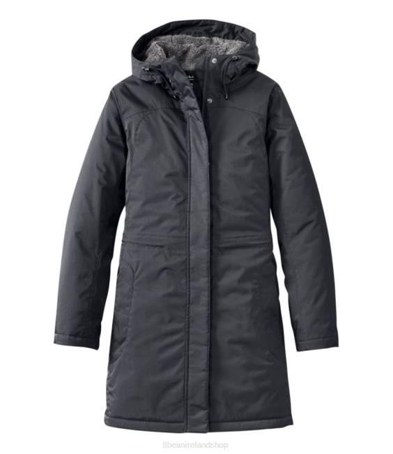 LLBean Winter Warmer Coat Women J46J5083 Outerwear Black/Gray