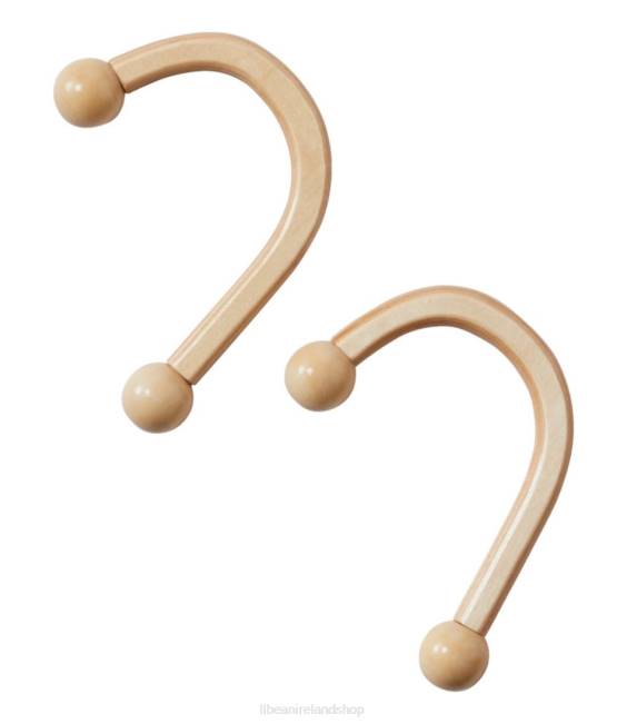 LLBean Wooden Stocking Hangers Set of Two Unisex J46J2807 Home Decor Natural
