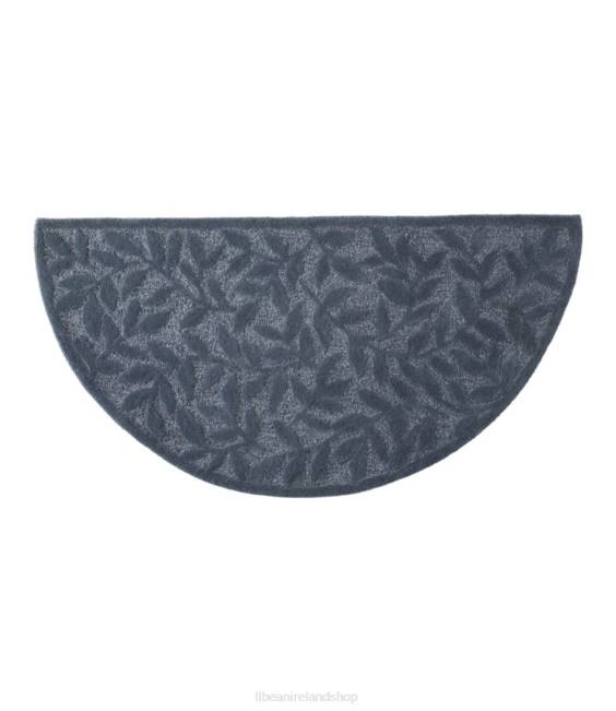 LLBean Wool Hearth Rug Crescent Leaf Unisex J46J2747 Home Decor Slate Blue