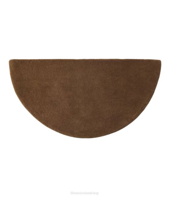 LLBean Wool Hearth Rug Crescent Unisex J46J4496 Home Goods Mocha
