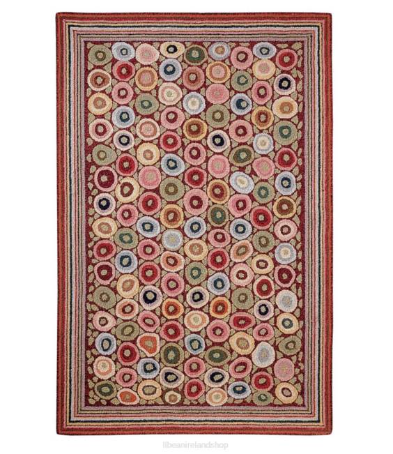 LLBean Wool Hooked Rug Coins Unisex J46J4339 Home Goods Bright Coins