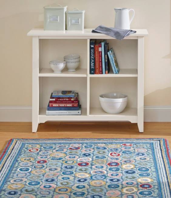 LLBean Wool Hooked Rug Coins Unisex J46J6281 Home Goods Sea Glass Coins