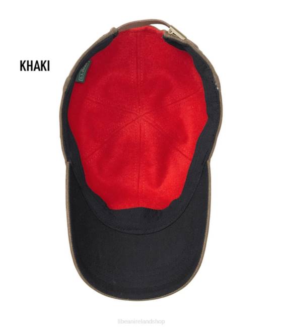 LLBean Wool-Lined Waxed-Cotton Fowler\s Cap Women J46J743 Outdoor Equipment Loden