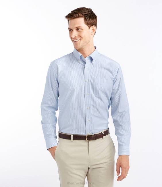 LLBean Wrinkle-Free Classic Oxford Cloth Shirt Men J46J3511 Clothing Arctic Blue