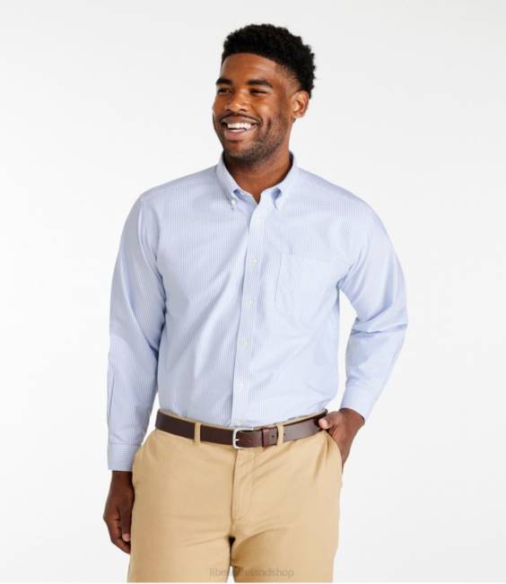 LLBean Wrinkle-Free Classic Oxford Cloth Shirt Men J46J704 Clothing French Blue