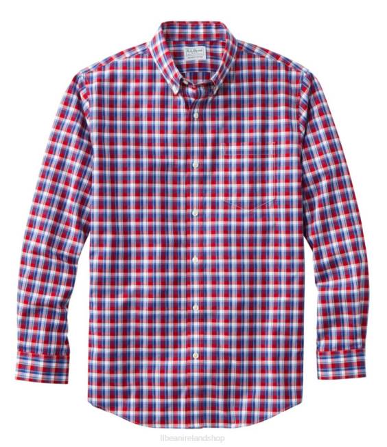 LLBean Wrinkle-Free Kennebunk Sport Shirt Men J46J3504 Clothing Indigo Ink