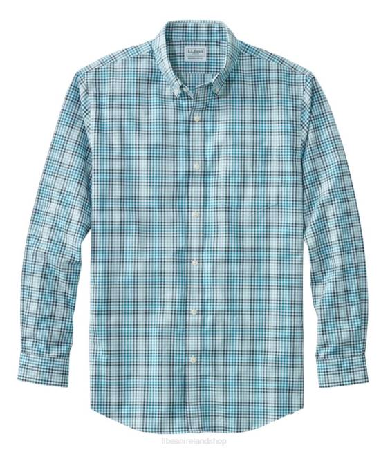 LLBean Wrinkle-Free Kennebunk Sport Shirt Men J46J5017 Clothing True Teal