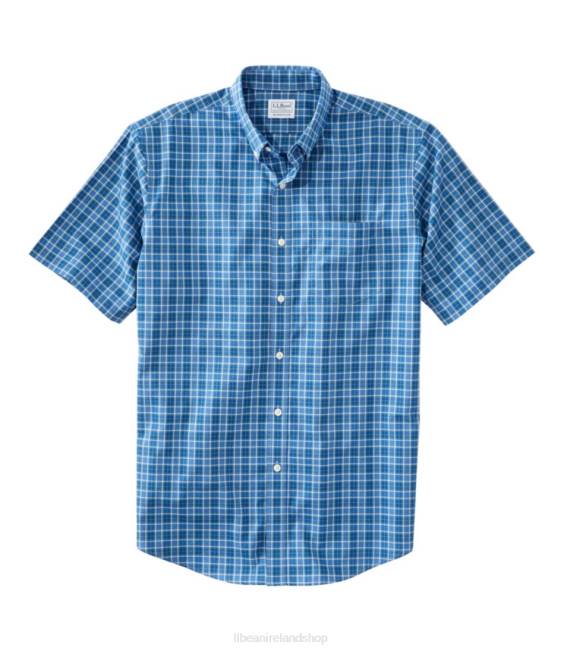 LLBean Wrinkle-Free Kennebunk Sport Shirt Men J46J5972 Clothing Bering Blue