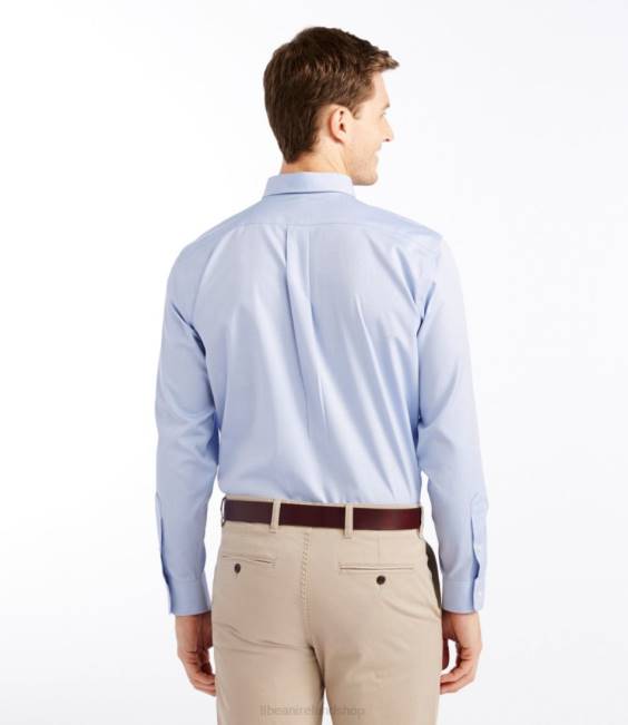 LLBean Wrinkle-Free Pinpoint Oxford Cloth Shirt Men J46J3528 Clothing White