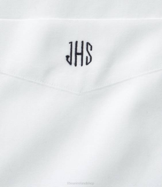 LLBean Wrinkle-Free Pinpoint Oxford Cloth Shirt Men J46J3528 Clothing White