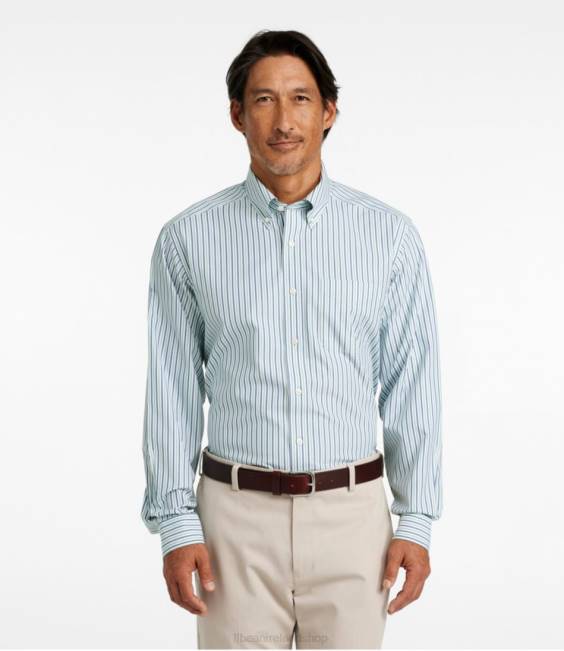 LLBean Wrinkle-Free Pinpoint Oxford Cloth Shirt Men J46J706 Clothing Arctic Purple